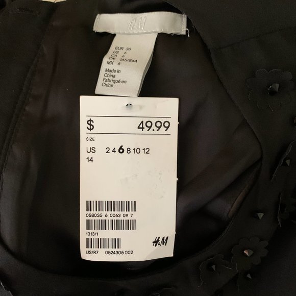 NWT H&M Black Swing Dress 6 - Picture 3 of 3